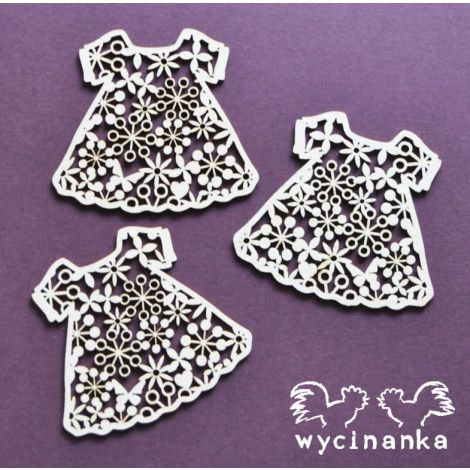 Tekturka Wycinanka Dla Maluchów - Ażurowe sukienki, 3szt